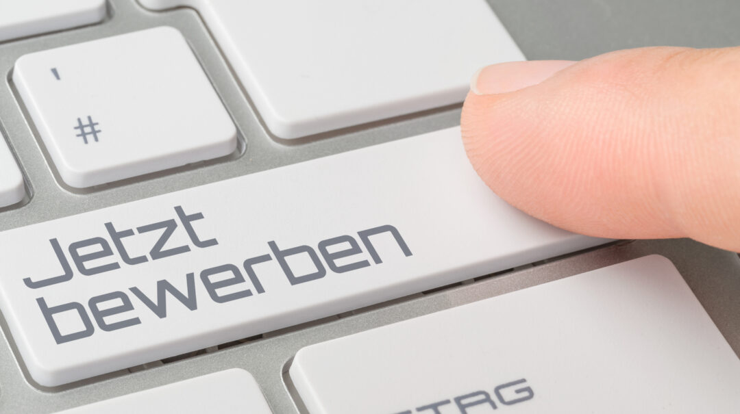 Tastatur mit beschrifteter Taste - Jetzt bewerben
