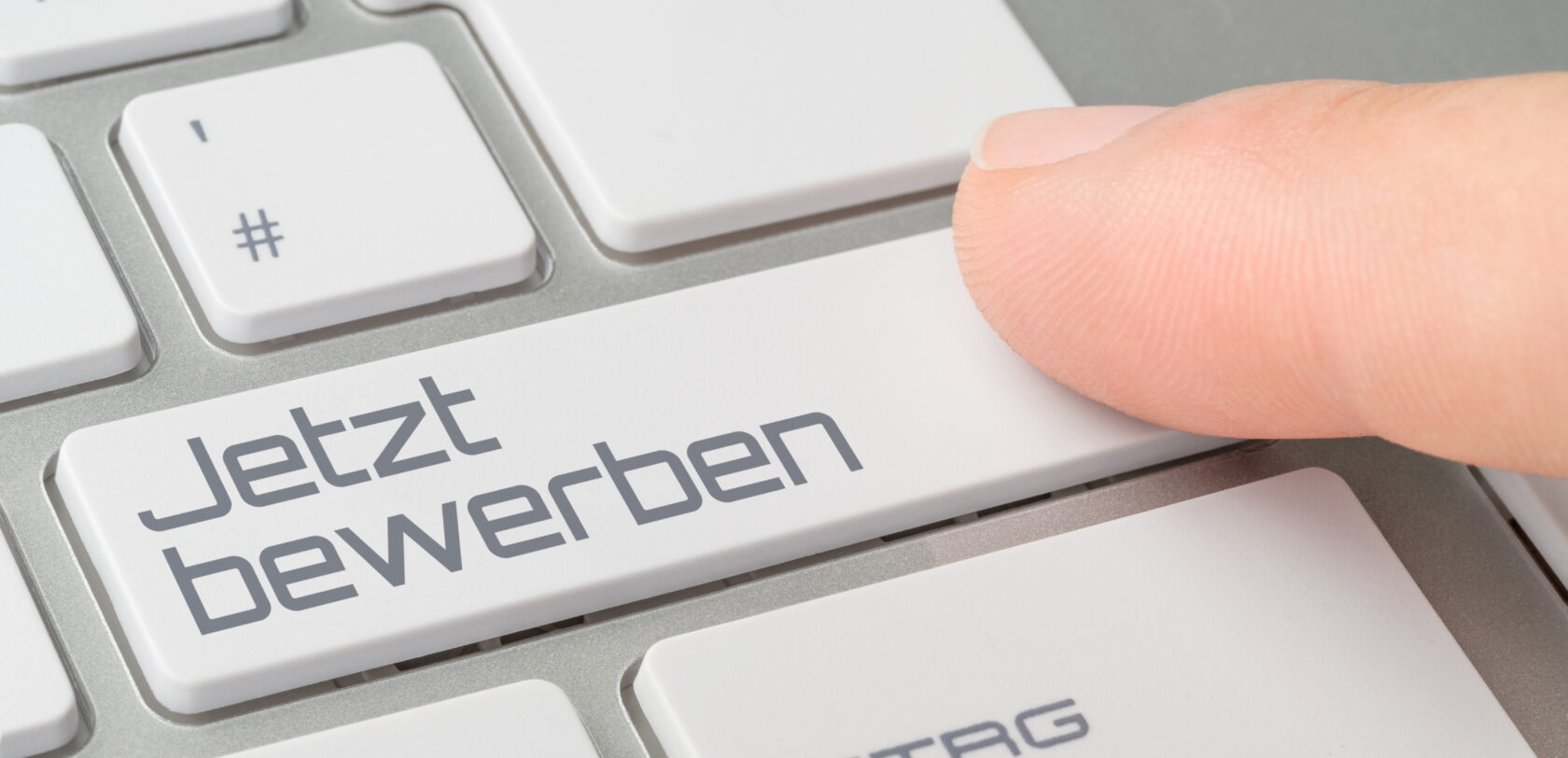 Tastatur mit beschrifteter Taste - Jetzt bewerben
