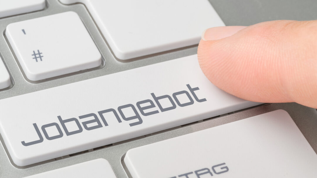 Tastatur mit beschrifteter Taste - Jobangebot