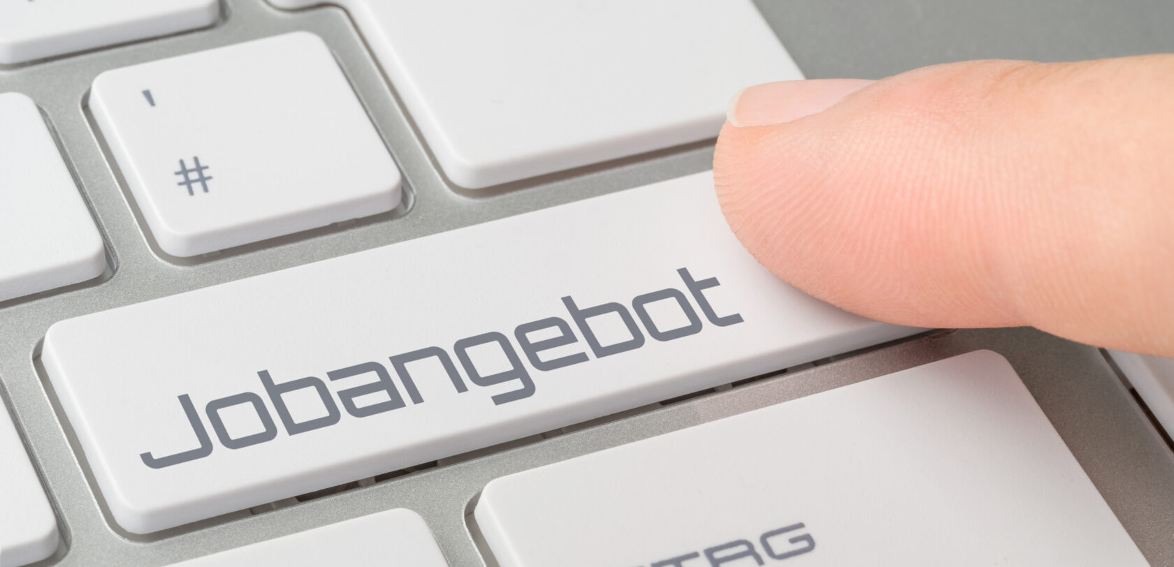 Tastatur mit beschrifteter Taste - Jobangebot